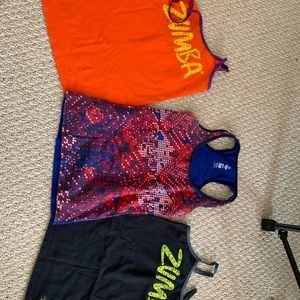 2  ZUMBA Instructor small tank tops and racerback